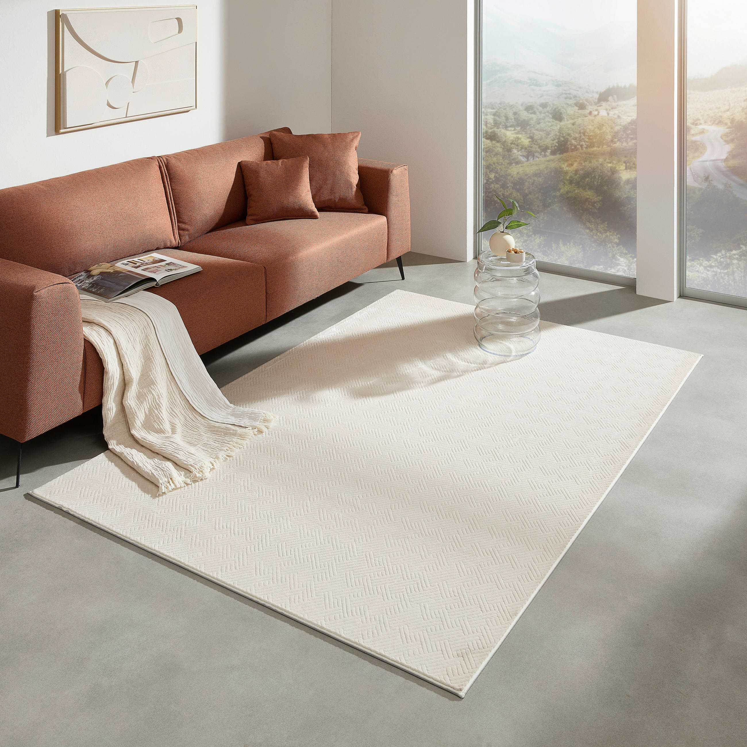 WEBTEPPICH 140/200 cm Beige  - Beige, Design, Textil (140/200cm) - Novel