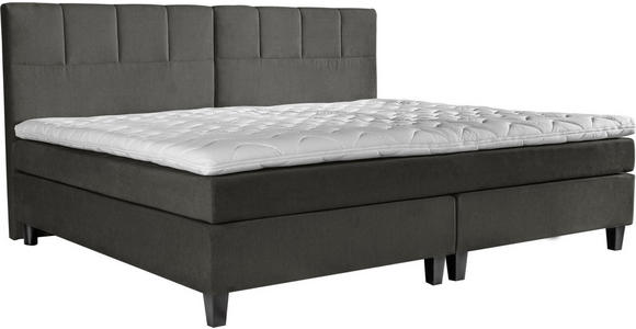 BOXSPRINGBETT 200/200 cm in Dunkelgrau - Dunkelgrau, Trend, Holz/Textil (200/200cm) - Esposa