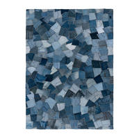FLACHWEBETEPPICH Wohnzimmer 80/150 cm My Denim Pocke Blau rechteckig  - Blau, Basics, Textil (80/150cm) - Obsession