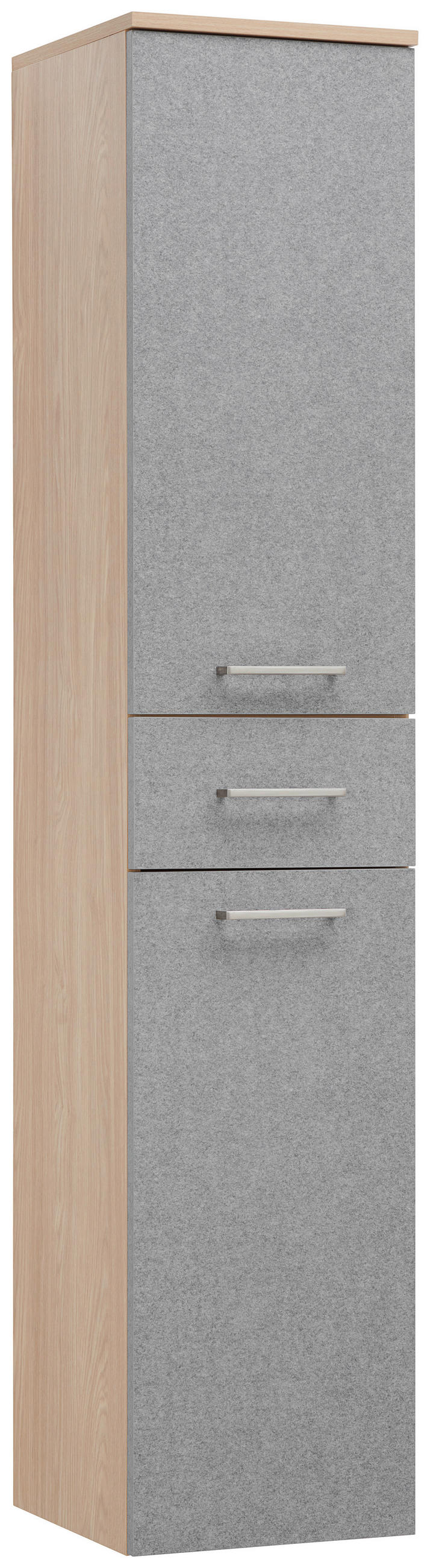 HOCHSCHRANK 32,7/159,1/35,3 cm  - Eichefarben/Grau, Basics, Holzwerkstoff/Metall (32,7/159,1/35,3cm) - Stylife