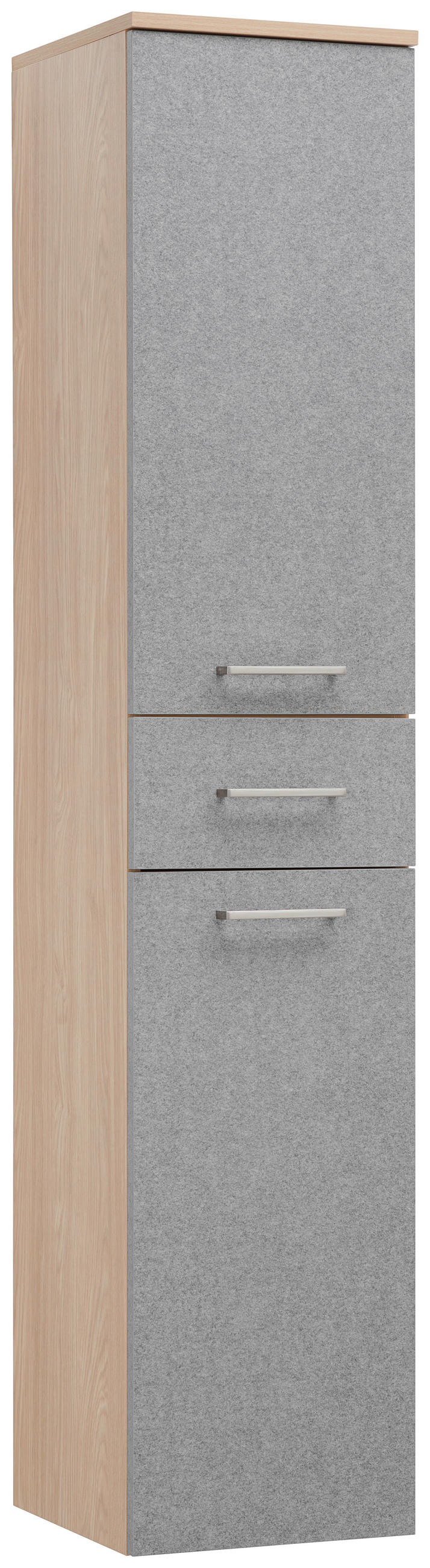 HOCHSCHRANK 32,7/159,1/35,3 cm  - Eichefarben/Grau, Basics, Holzwerkstoff/Metall (32,7/159,1/35,3cm) - Stylife
