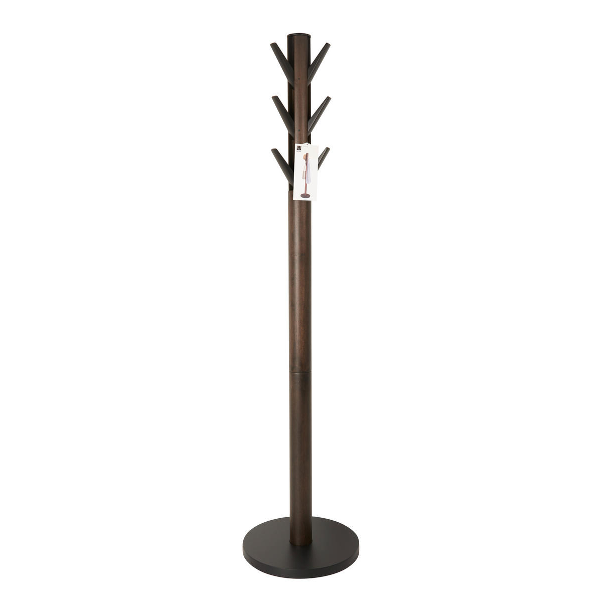 VJEŠALICA SAMOSTOJEĆA crna, boje oraha  drvo   - boje oraha/crna, Basics, drvo (40/168/40cm) - Umbra