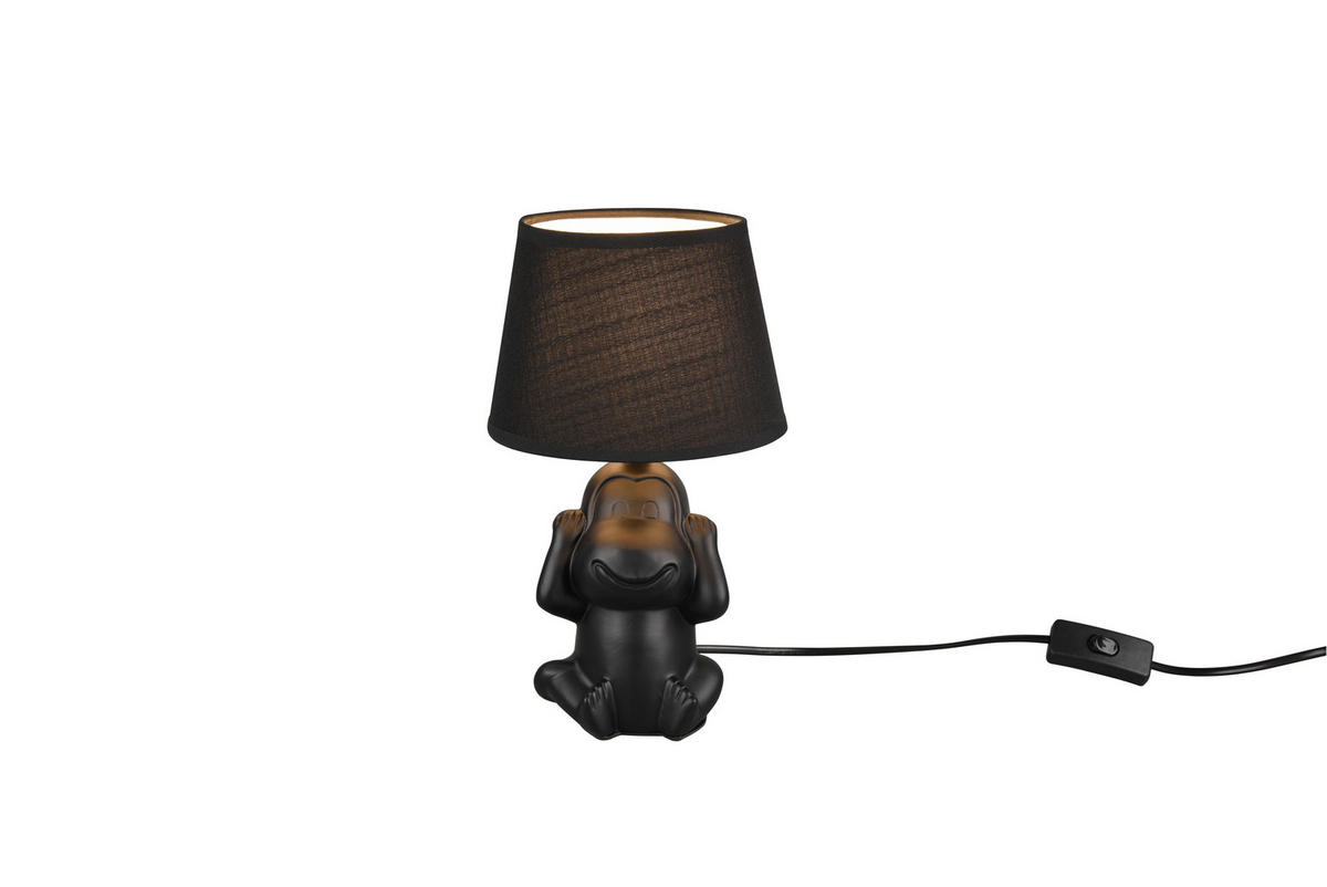 NAMIZNA SVETILKA  Nilson      17/27,5 cm       - črna, Basics, tekstil/keramika (17/27,5cm)