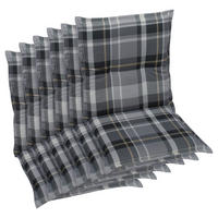 SESSELAUFLAGENSET in Grau Karo  - Grau, Basics, Textil (50/6/100cm)