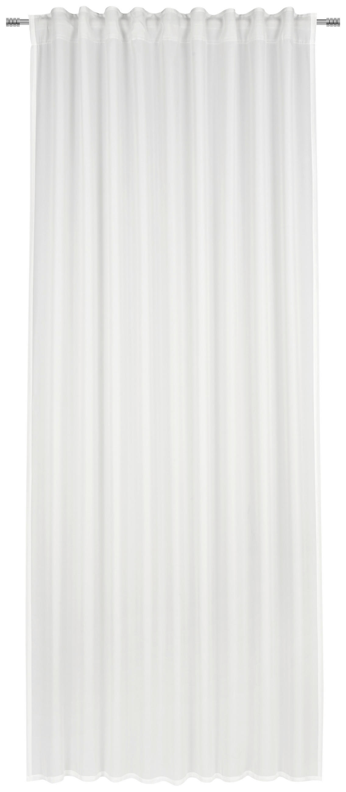 KONČANA ZAVESA  pol prosojno  140/245 cm   - bela, Basics, tekstil (140/245cm) - Esposa