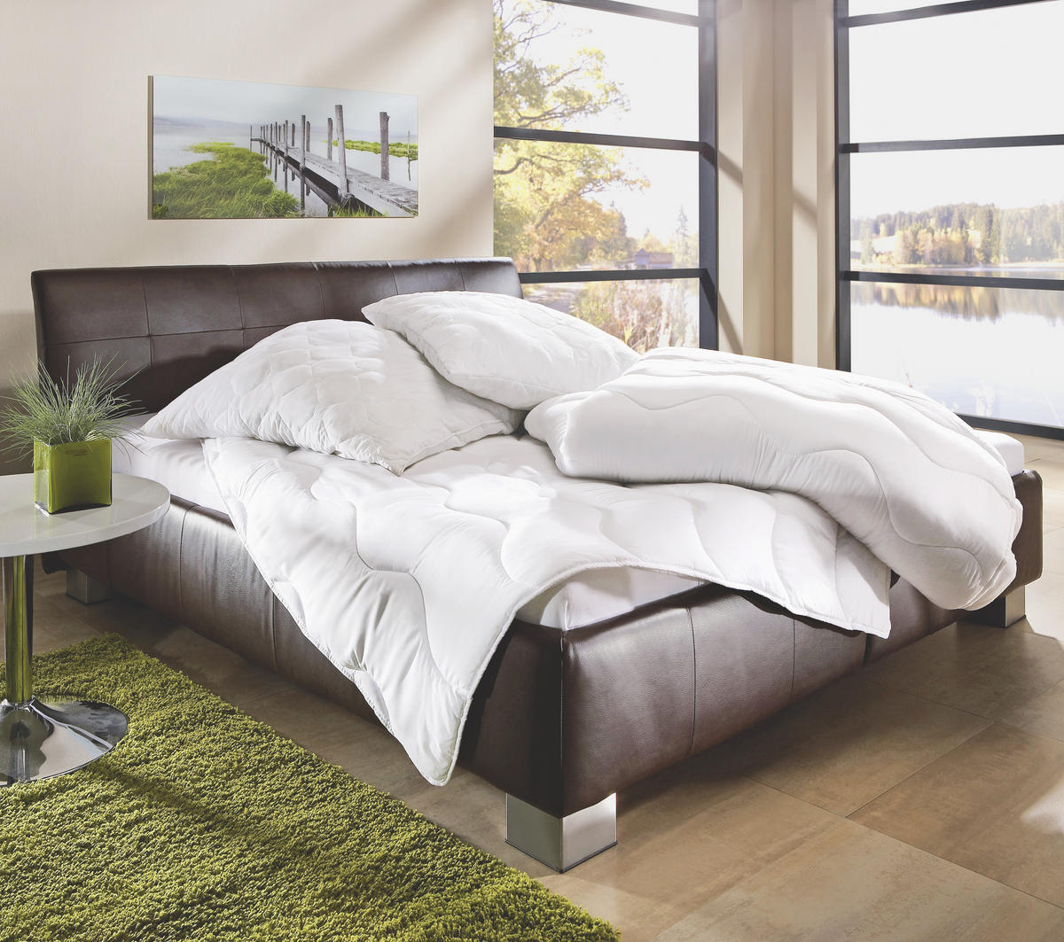 LÔŽKOVINY – SADA, polyester, 140x200/70x90 cm - biela, Basics, textil (140x200/70x90cm) - Boxxx