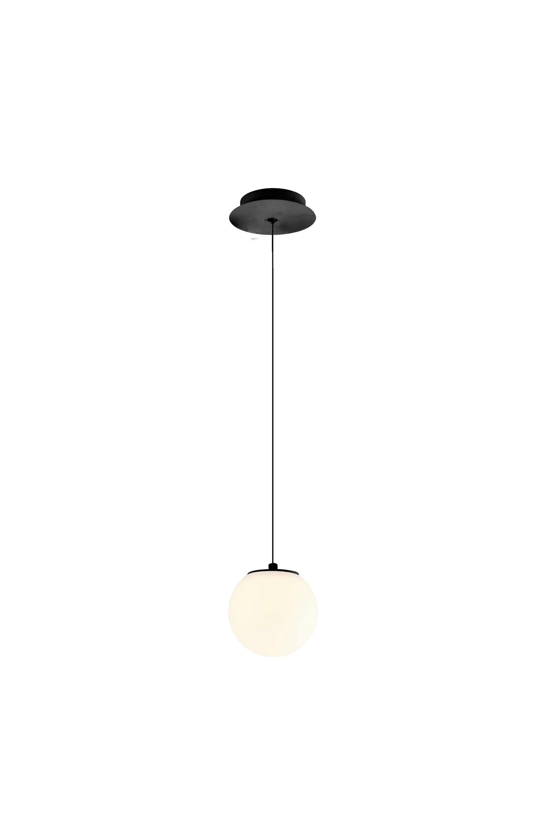LUSTER  15/120 cm      - bela/crna, Osnovno, staklo/metal (15/120cm)