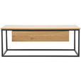 COUCHTISCH in Metall, Holzwerkstoff 110/60/40 cm  - Eichefarben/Schwarz, Design, Holzwerkstoff/Metall (110/60/40cm) - Carryhome