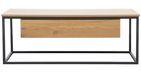 COUCHTISCH in Metall, Holzwerkstoff 110/60/40 cm  - Eichefarben/Schwarz, Design, Holzwerkstoff/Metall (110/60/40cm) - Carryhome