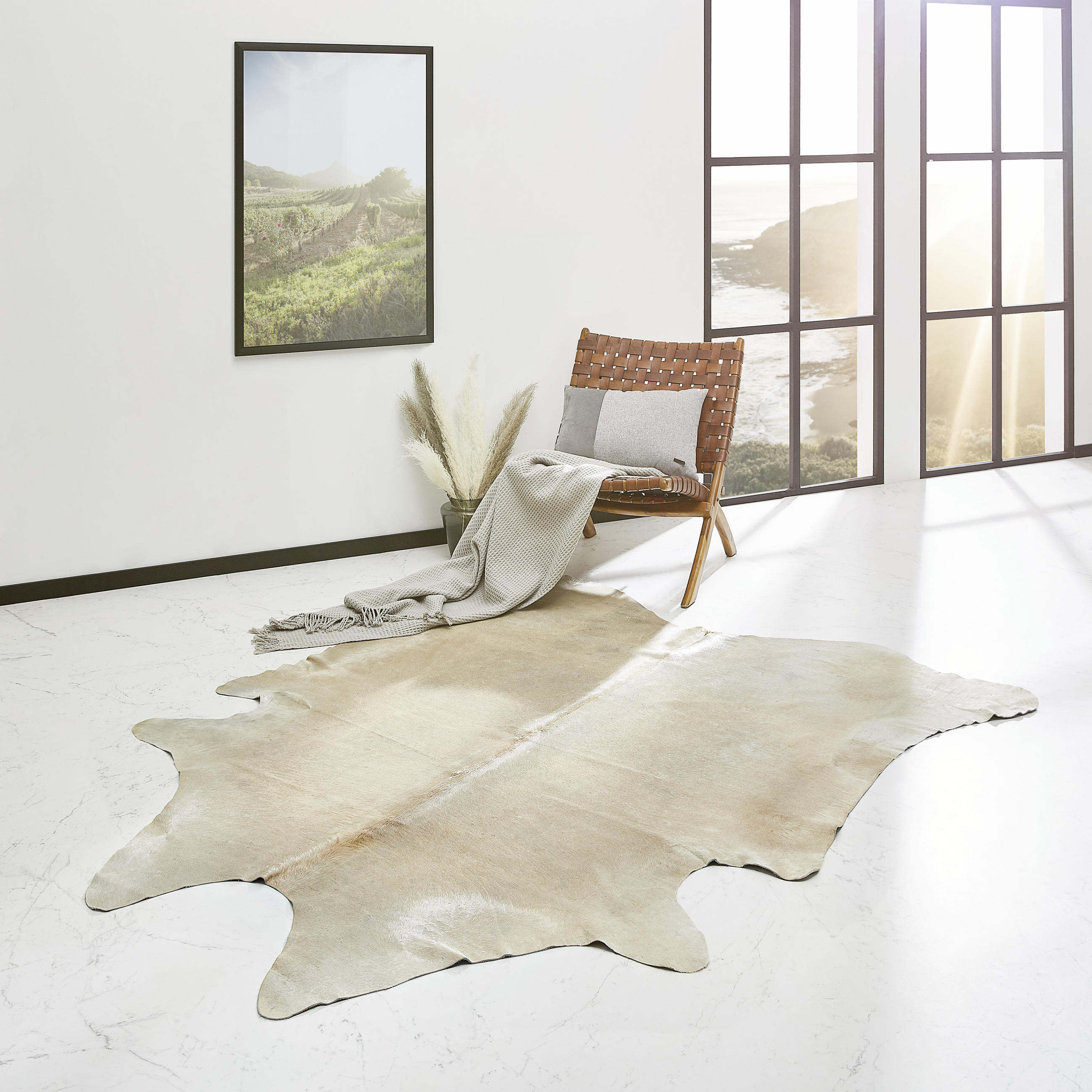 RINDERFELL - Natur, Leder (3-5qm) - Linea Natura