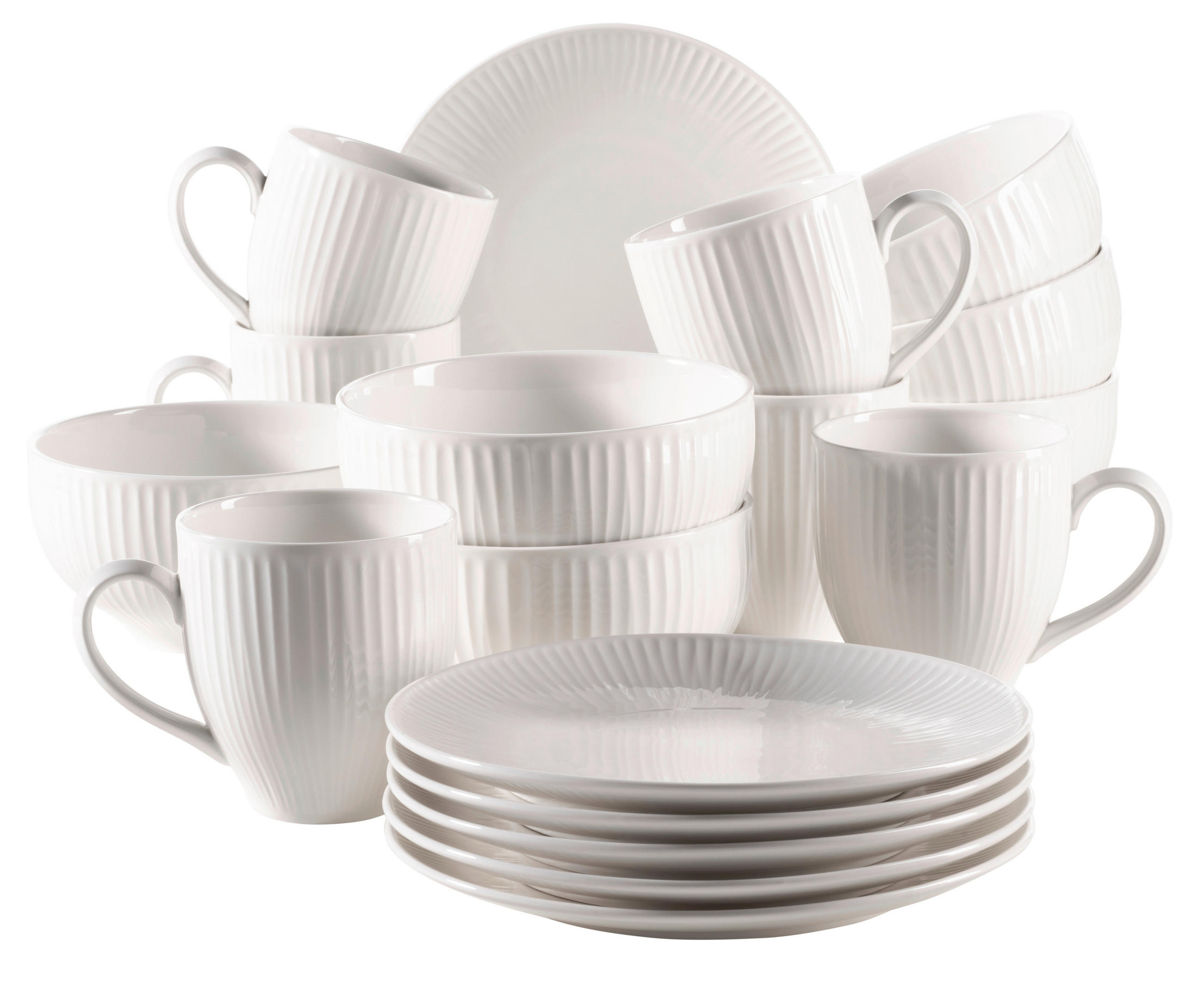 FRÜHSTÜCKSSERVICE Dalia 18-teilig 6 Personen  - Basics, Keramik - Mäser