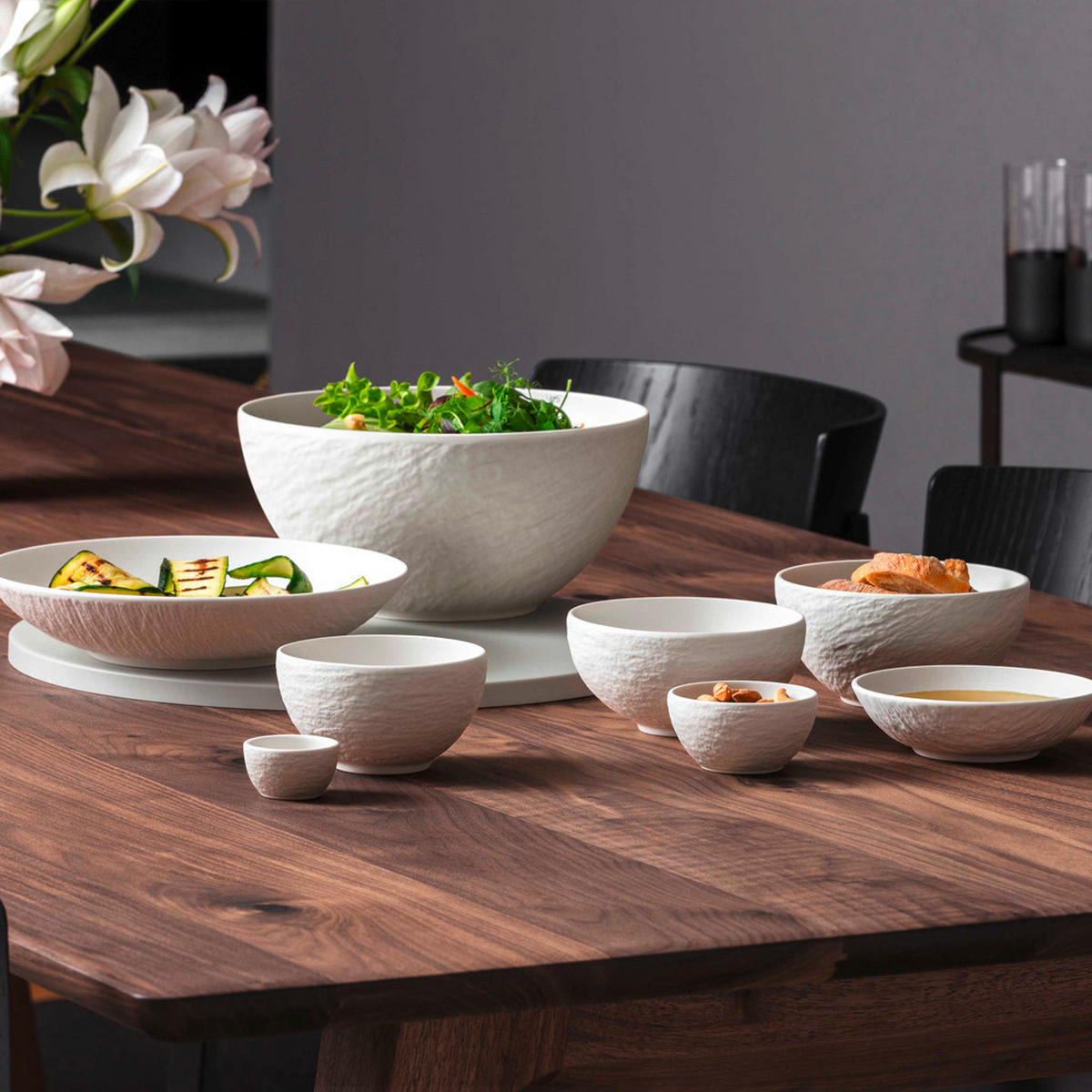 SALATSCHÜSSEL  Manufacture Rock blanc  - Weiss, Design, Keramik (27/15cm) - Villeroy & Boch