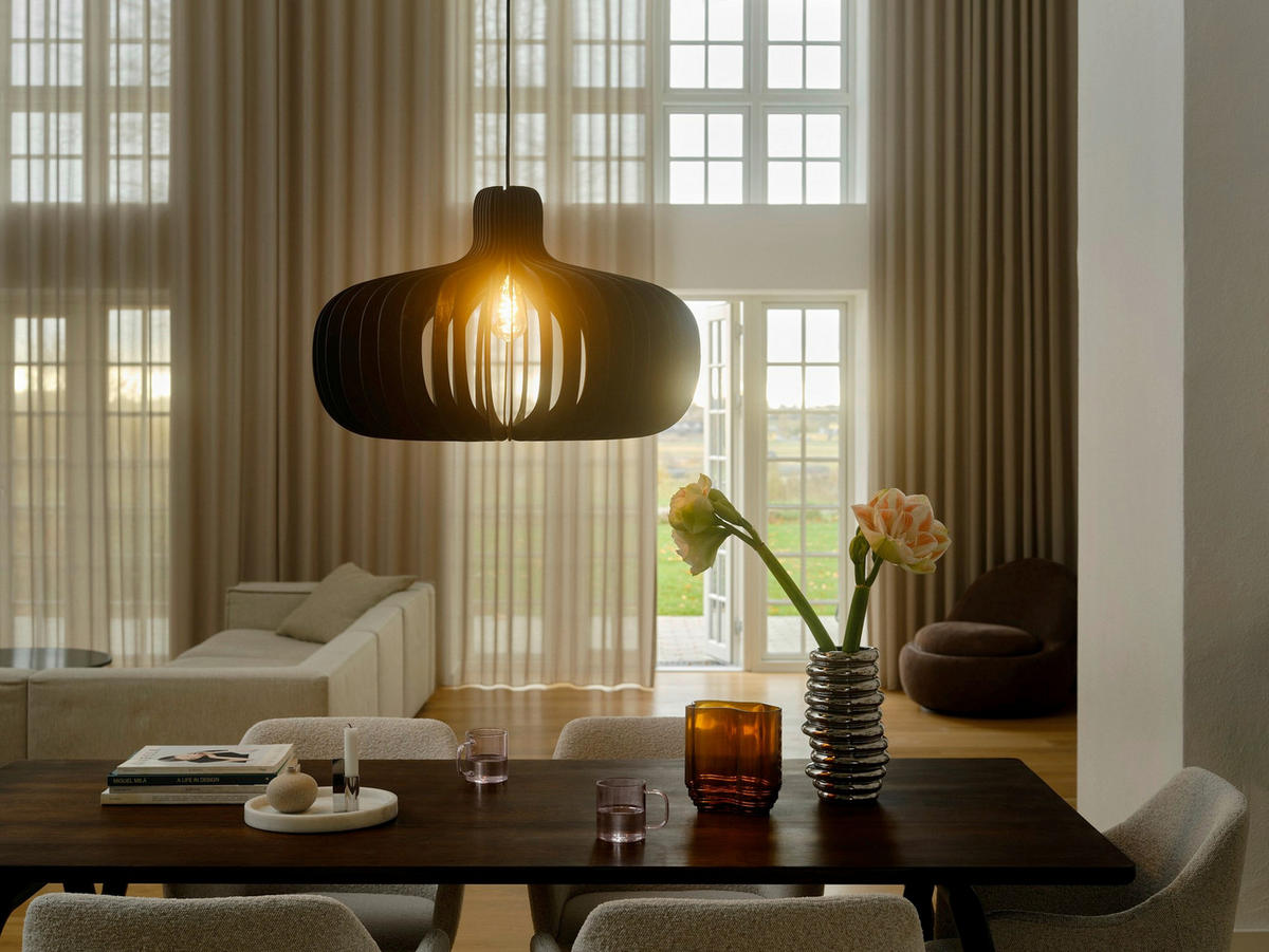 HÄNGELEUCHTE 65,5/43 cm   - Schwarz, Trend, Holz (65,5/43cm) - Nordlux