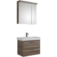 BADEZIMMER  in 64 cm  - Braun/Weiß, KONVENTIONELL, Holzwerkstoff/Stein (64cm) - Sadena