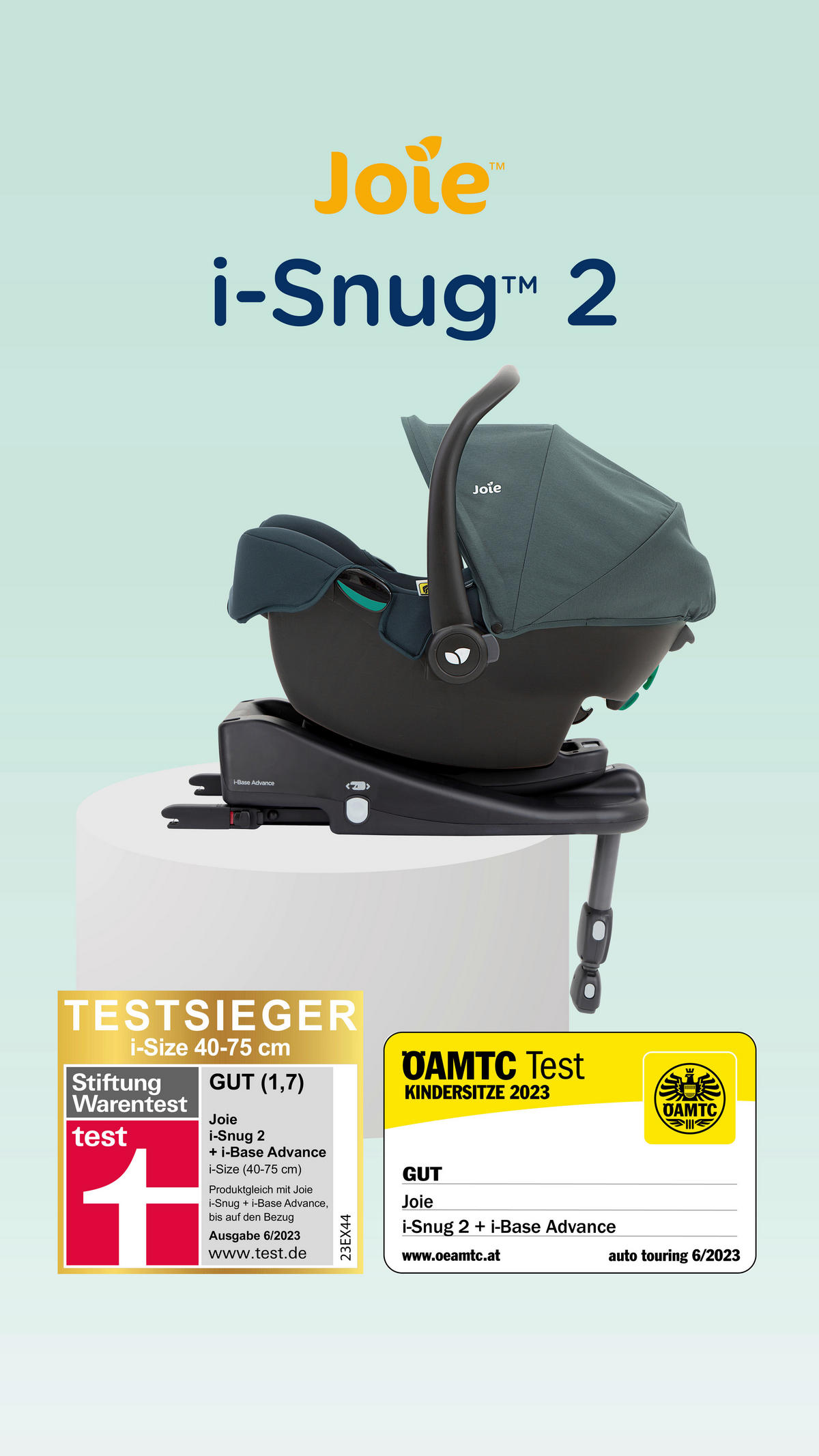 BABYSCHALE i-Snug 2  - Schwarz, Basics, Textil (44/55/67cm) - Joie