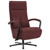 RELAXSESSEL in Leder Beere  - Beere/Schwarz, Design, Leder/Metall (76/112/83cm) - Beldomo Speed
