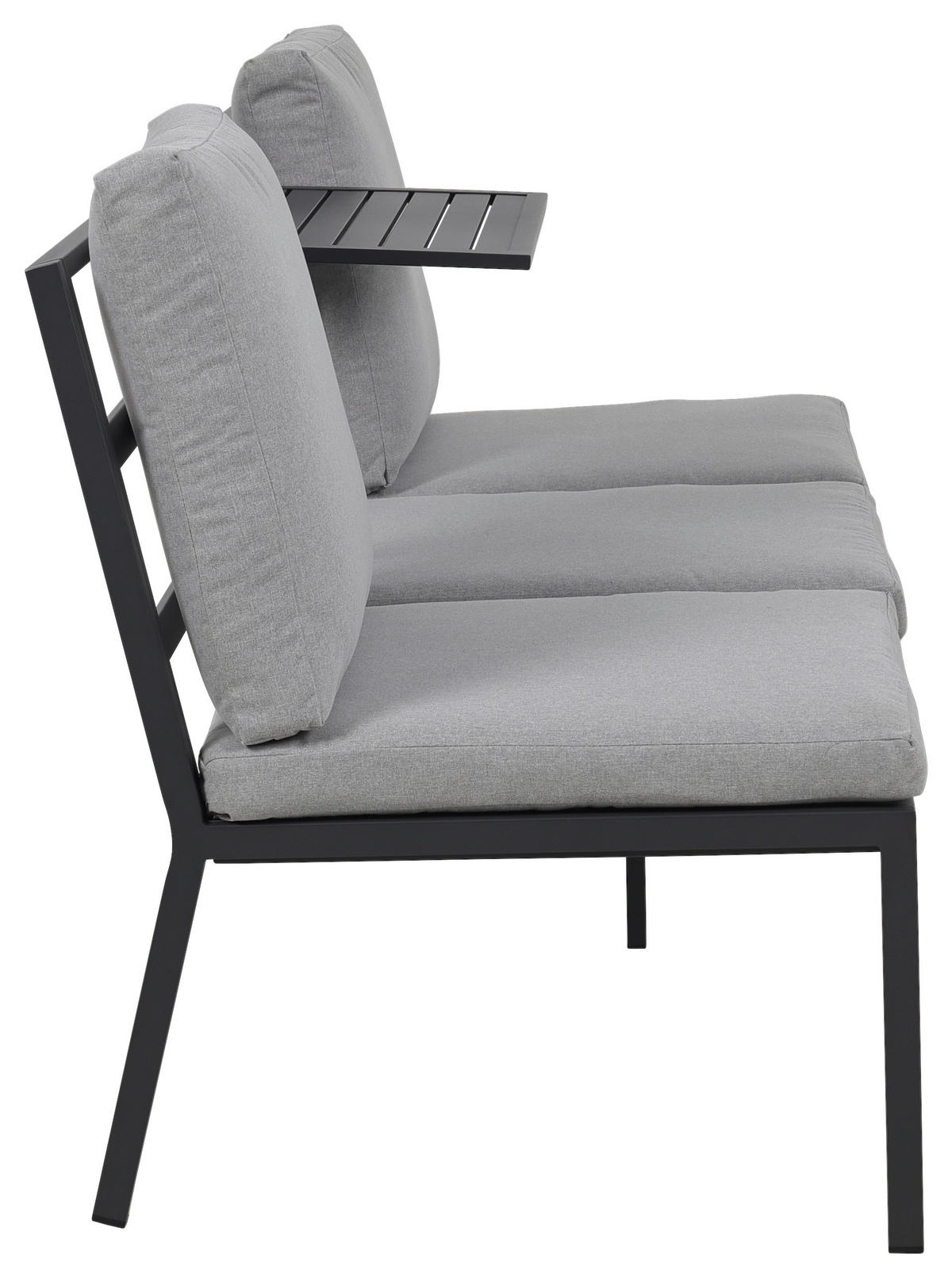 GARTENSET Webstoff Eisen  - Grau, Design, Textil/Metall (165/77/84cm) - Ambia Garden