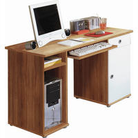 SCHREIBTISCH 120/60/74 cm  in Weiß, Sonoma Eiche  - Silberfarben/Weiß, KONVENTIONELL, Holzwerkstoff/Kunststoff (120/60/74cm) - Carryhome