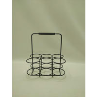 FLASCHENTRÄGER - Schwarz, Basics, Metall (30,5/21/34cm) - Justinus