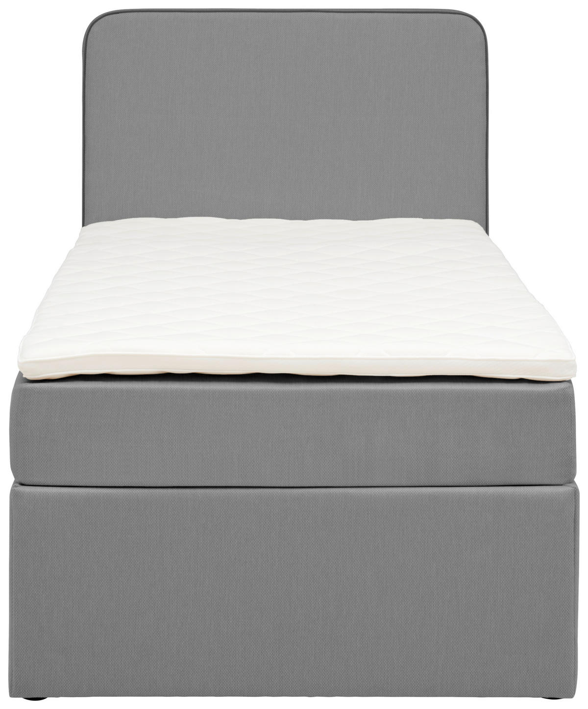 BOX-ÁGY 90/200 cm  világosszürke  - világosszürke, Konventionell, textil/fa (90/200cm) - P & B