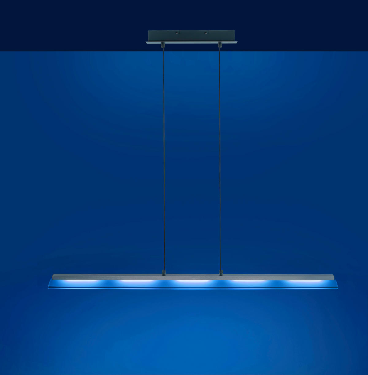 LED-DECKENLEUCHTE 100/8,0/120 cm    - Edelstahlfarben, Design, Glas/Kunststoff (100/8,0/120cm)