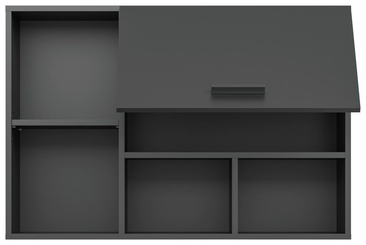 HÄNGESCHRANK 95/64/34 cm  - Anthrazit/Schwarz, Basics, Holzwerkstoff/Kunststoff (95/64/34cm) - MID.YOU