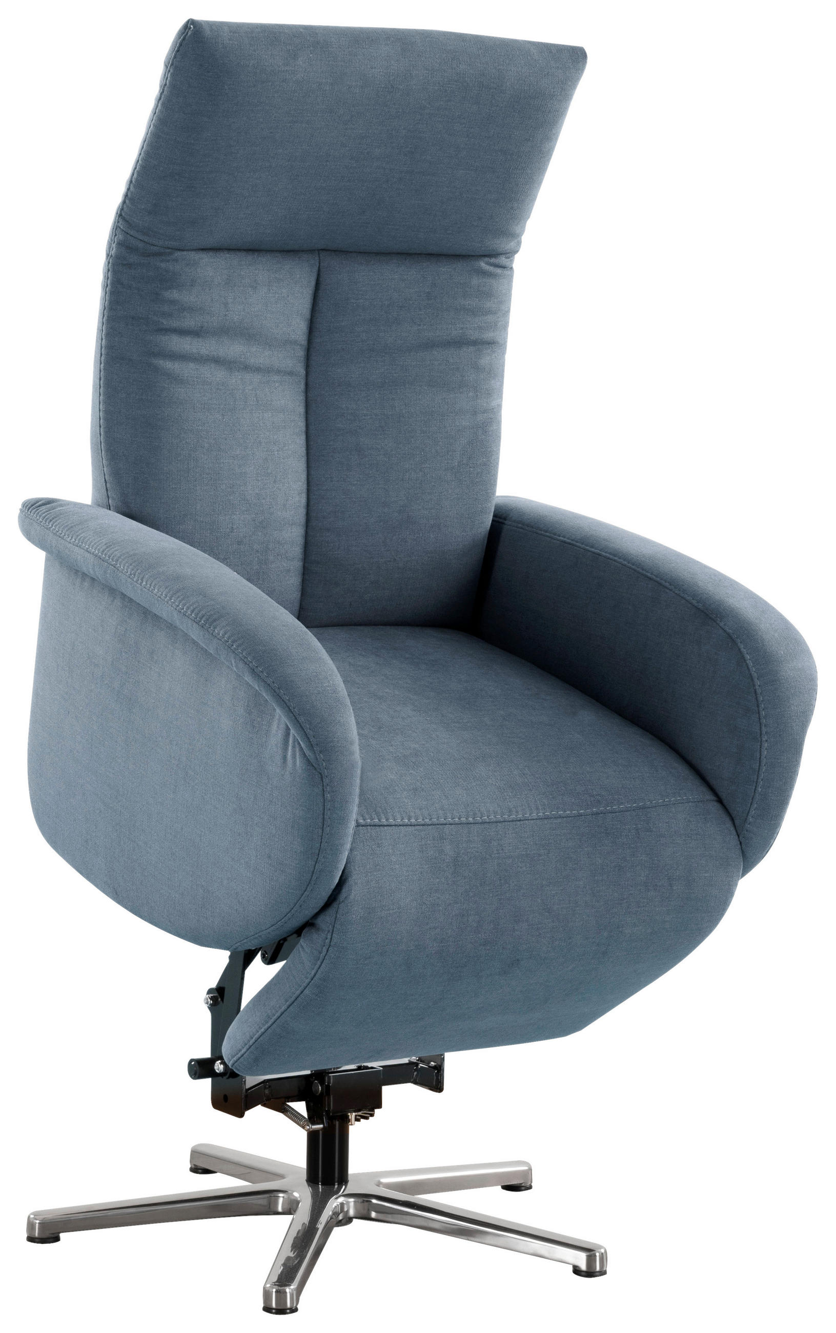 DREHSTUHL Flachgewebe Hellblau  - Chromfarben/Hellblau, KONVENTIONELL, Textil/Metall (75/112/82cm) - Sit & More