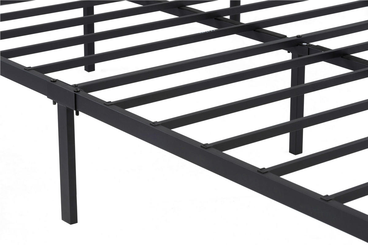 METALLBETT 140/200 cm  in Schwarz  - Schwarz, Basics, Metall (140/200cm) - Boxxx
