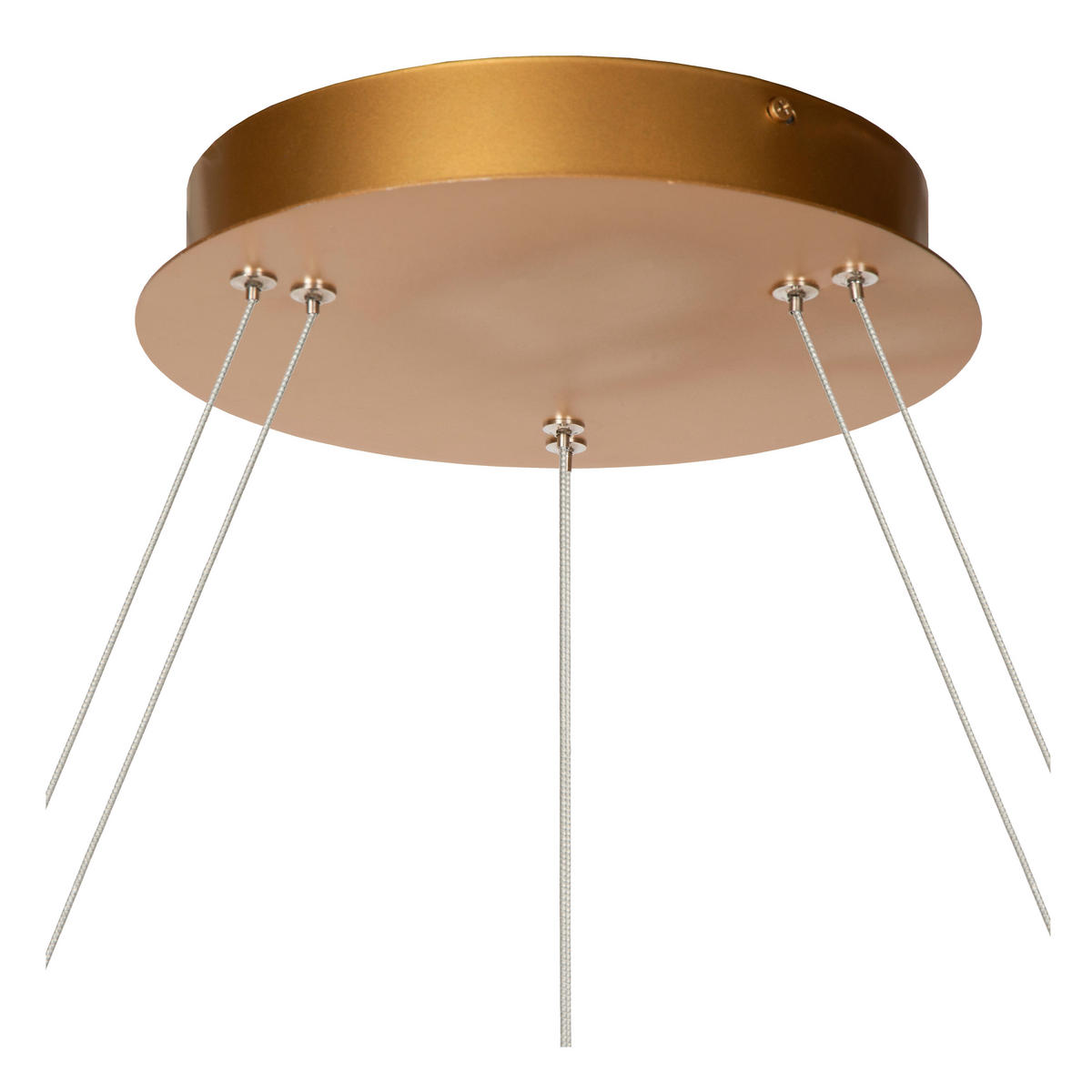 LED-PENDELLEUCHTE Vidal 78/78/200 cm   - Messingfarben, Design, Kunststoff (78/78/200cm) - Lucide