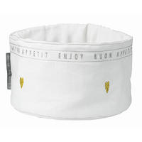 BROTKORB 23,5/13,5 cm  - Weiss/Goldfarben, Basics, Textil (23,5/13,5cm) - Räder