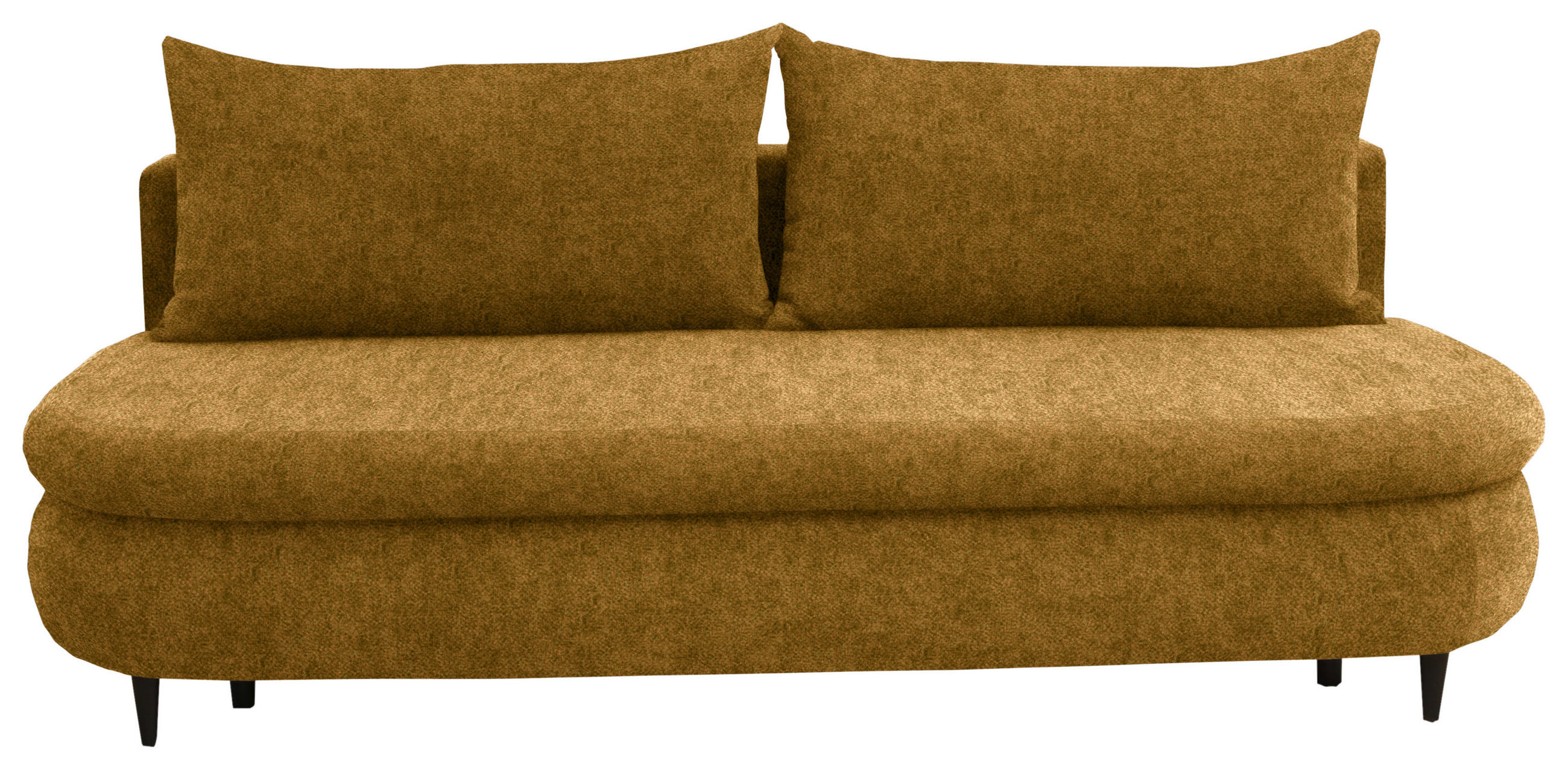 SCHLAFSOFA in Velours Currygelb  - Currygelb/Schwarz, Design, Holz/Textil (213/89/105cm) - Novel