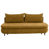 SCHLAFSOFA in Velours Currygelb  - Currygelb/Schwarz, Design, Holz/Textil (213/89/105cm) - Novel