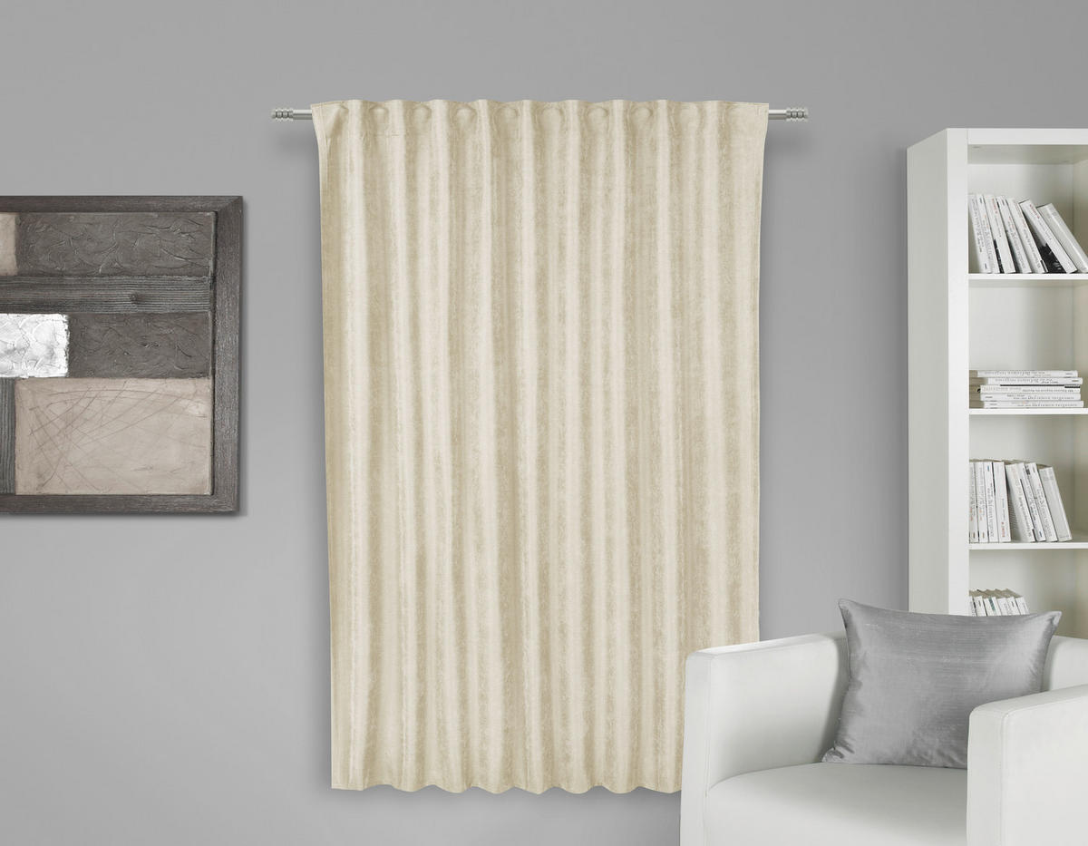 FERTIGVORHANG blickdicht  - Beige, Konventionell, Textil (140/175cm) - Esposa