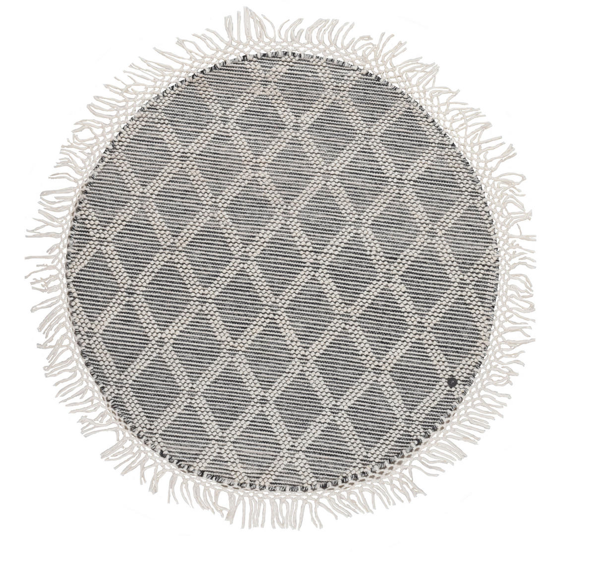 RUČNO TKANI TEPIH  140/140 cm  siva, bijela  Colored Macrame one  - bijela/siva, Konvencionalno, tekstil (140/140cm) - Tom Tailor