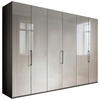 FALTTÜRENSCHRANK 300/236/58 cm 6-türig Grau, Hellgrau  - Schieferfarben/Hellgrau, KONVENTIONELL, Glas/Holzwerkstoff (300/236/58cm) - Novel