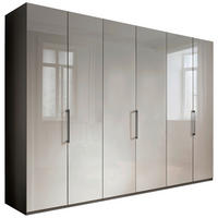 FALTTÜRENSCHRANK in Grau, Hellgrau  - Schieferfarben/Hellgrau, Konventionell, Glas/Holzwerkstoff (300/236/58cm) - Novel