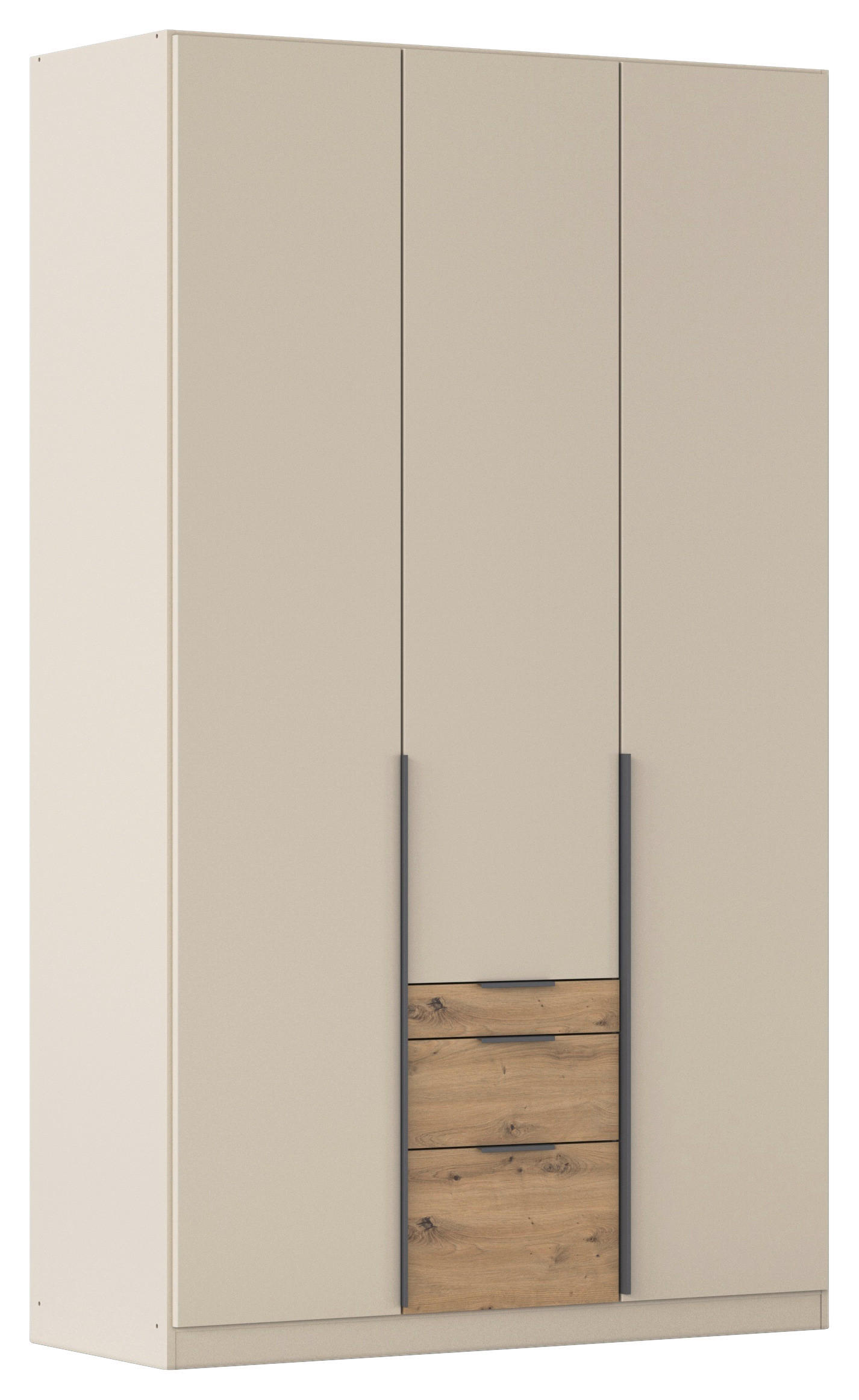 Drehtürenschrank Mit Schublade 136cm Alabama Champagner/eiche