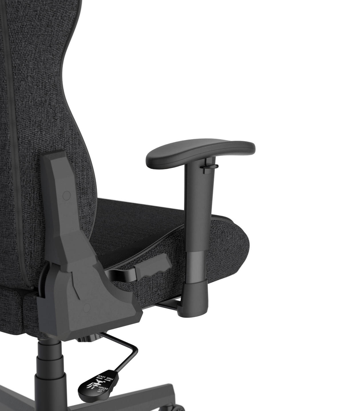 GAMINGSTUHL Schwarz Textil   - Schwarz/Weiß, KONVENTIONELL, Kunststoff/Textil (70/132/70cm) - Dxracer