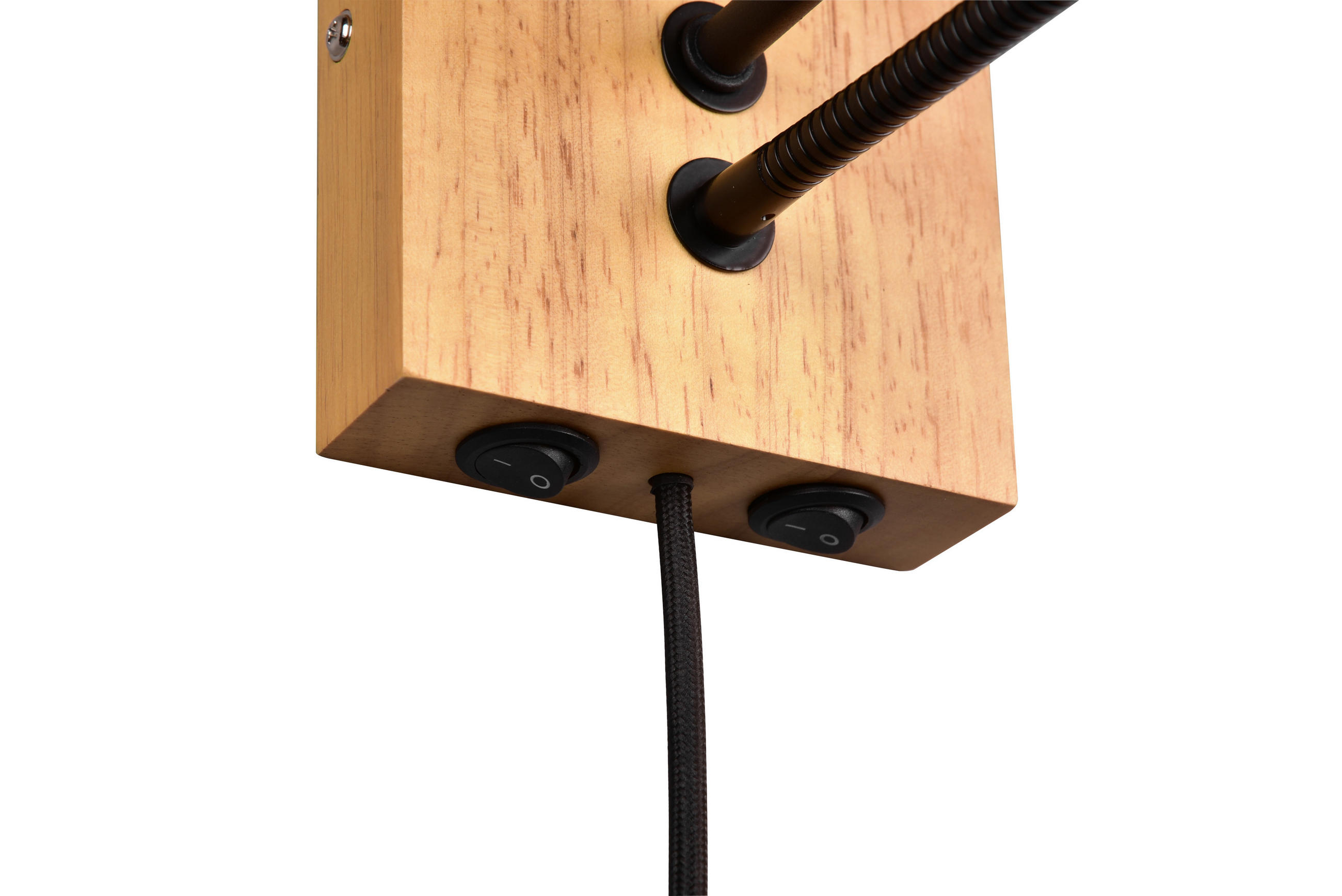 WANDLEUCHTE Nilam   - Weiß/Braun, Natur, Holz/Textil (30/25/38cm) - Trio Leuchten