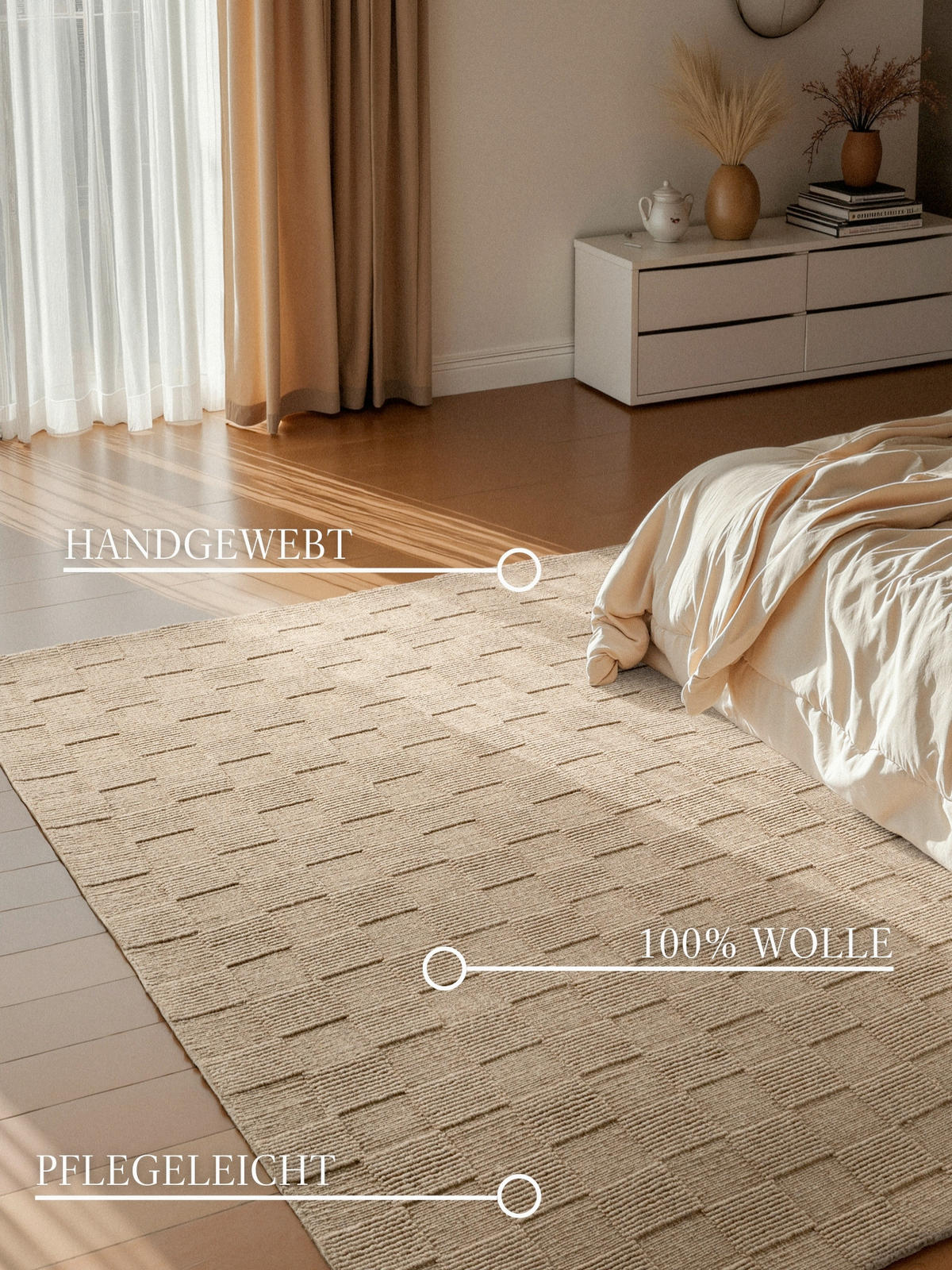 WEBTEPPICH  Wohnzimmer 120/170 cm Kollektion 1766 Hellbraun rechteckig  - Hellbraun, Basics, Textil (120/170cm) - Villeroy & Boch