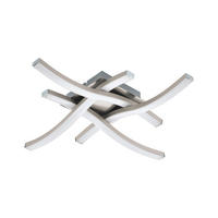 LED-TAKLAMPA 5 W 45/45/6 cm  - vit/nickelfärgad, Modern, metall/plast (45/45/6cm) - Eglo
