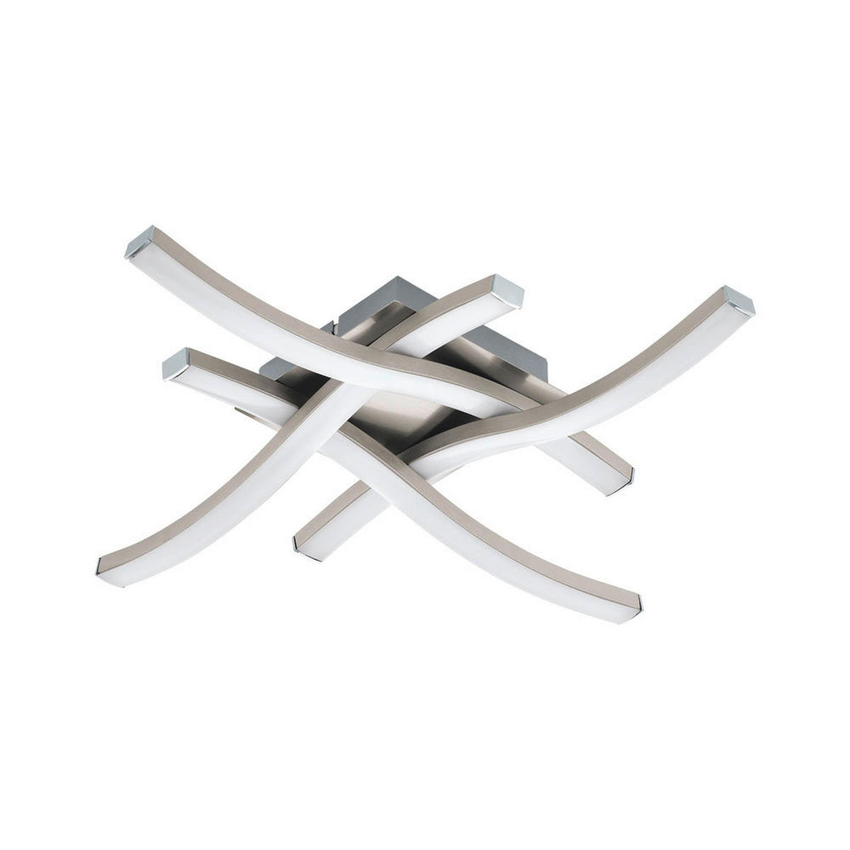 LED-TAKLAMPA 5 W 45/45/6 cm  - vit/nickelfärgad, Modern, metall/plast (45/45/6cm) - Eglo