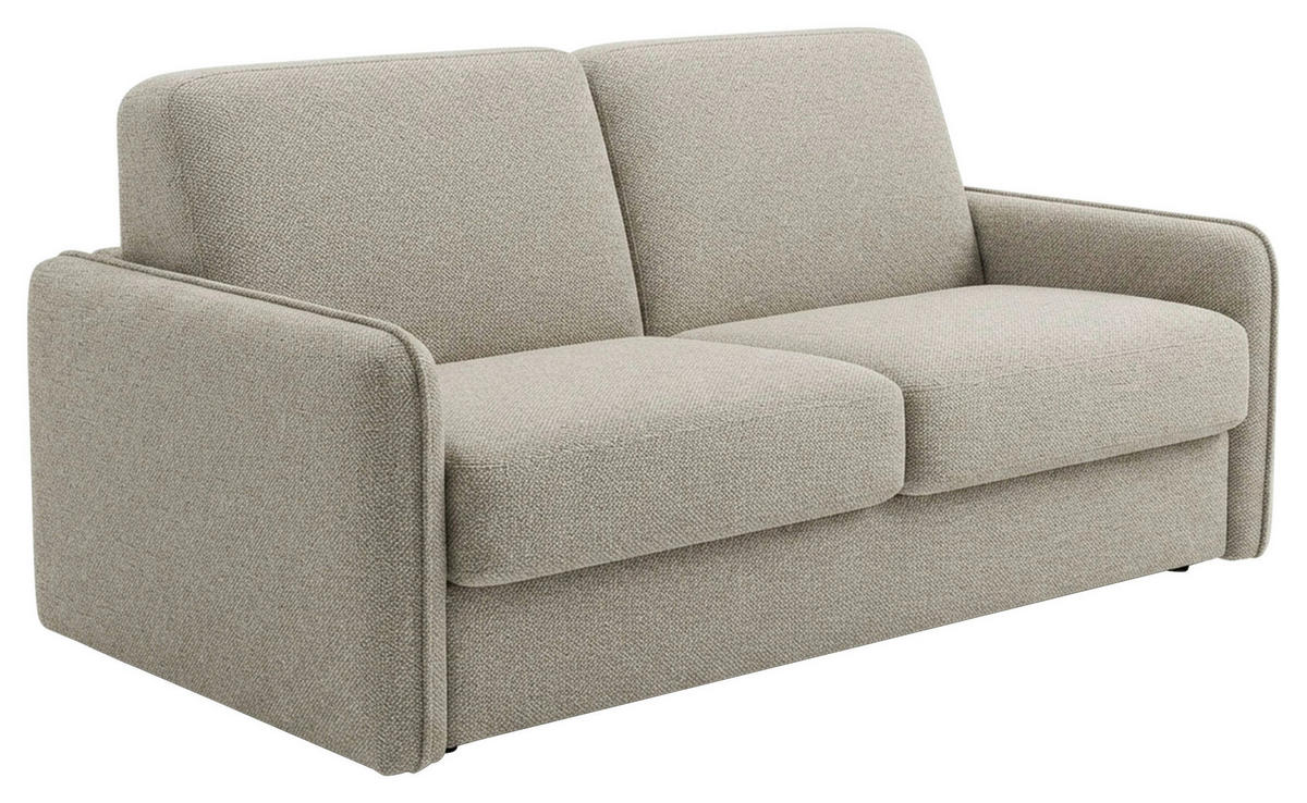 SCHLAFSOFA Webstoff Hellgrau  - Hellgrau/Schwarz, KONVENTIONELL, Kunststoff/Textil (180/86/100cm) - Xora
