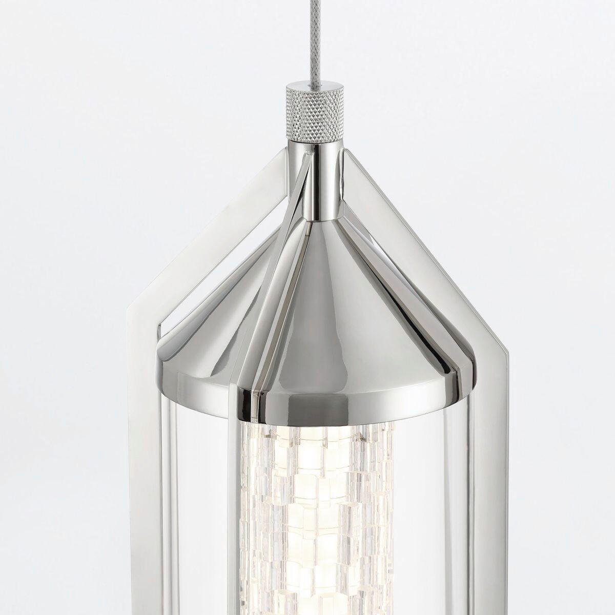LED-HÄNGELEUCHTE    - Chromfarben, Basics, Glas/Metall (50,5/15/60cm) - Elstead Lighting