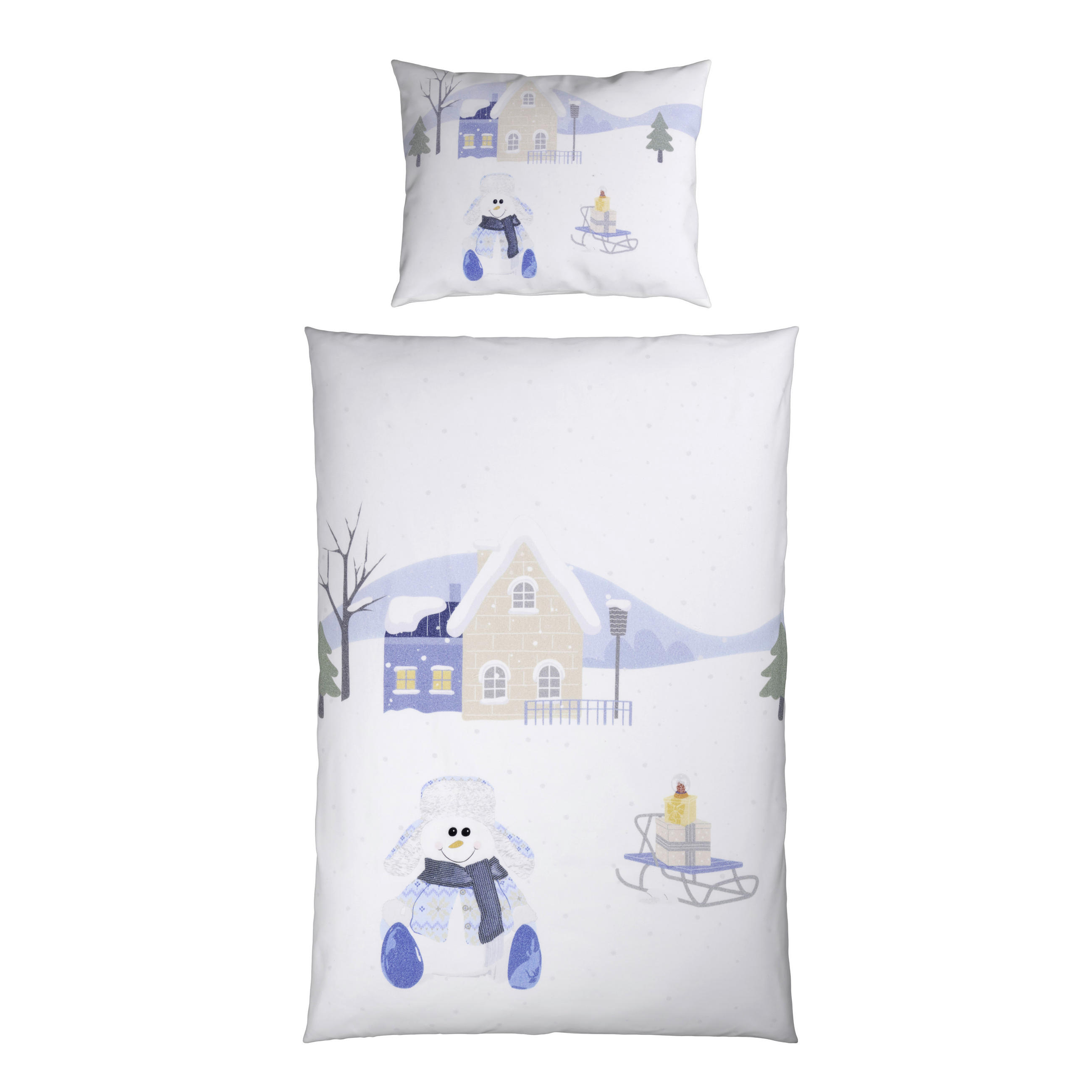 Patinio Babybettwäsche Blau, Weiß 100x135 cm