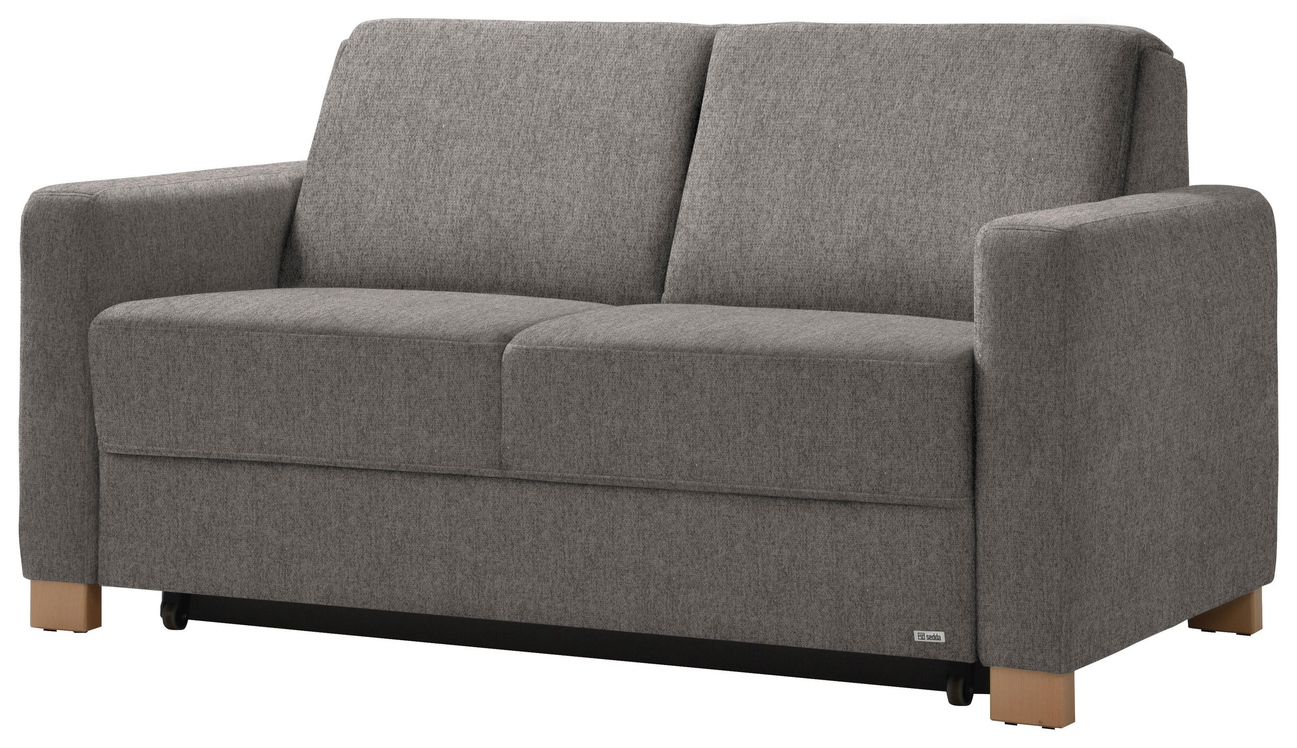 SCHLAFSOFA in Schlammfarben, Hellbraun  - Hellbraun/Schlammfarben, KONVENTIONELL, Holz/Textil (160/86/92cm) - Sedda