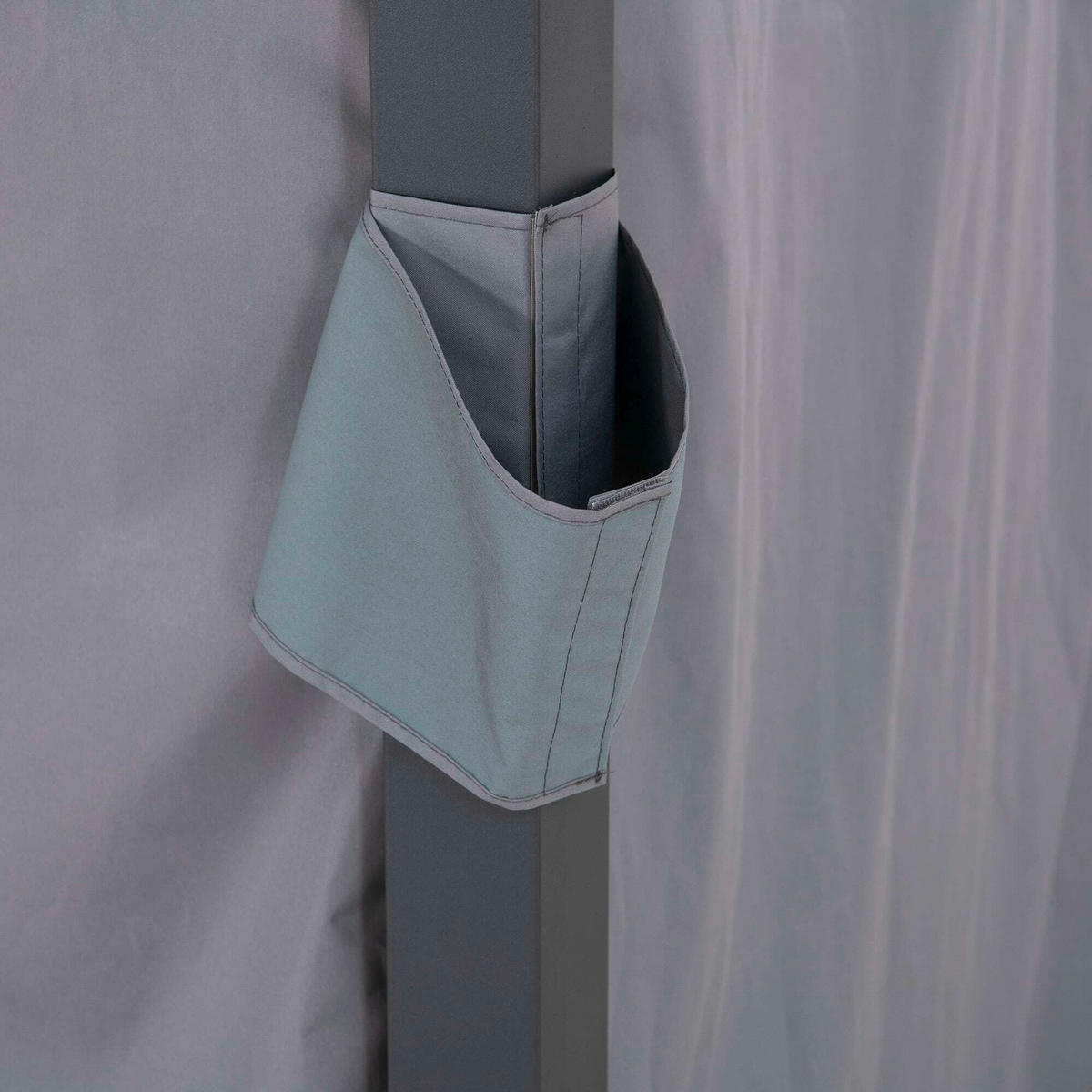 PAVILLON-SEITENTEIL   - Grau, Basics, Kunststoff (265/221cm) - Modante