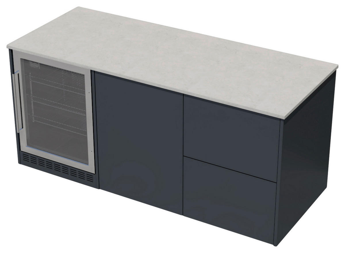 OUTDOORKÜCHE  - Sandfarben/Anthrazit, Basics, Glas/Keramik (198/92,5-98,5/63,3cm) - Dieter Knoll