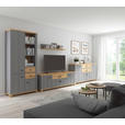 SIDEBOARD Grau, Eiche Artisan  - Graphitfarben/Eiche Artisan, KONVENTIONELL, Holzwerkstoff/Kunststoff (217/90/40cm) - Hom`in