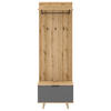 GARDEROBE  in 65/204/40 cm  - Eichefarben/Graphitfarben, Design, Holzwerkstoff (65/204/40cm) - Boxxx